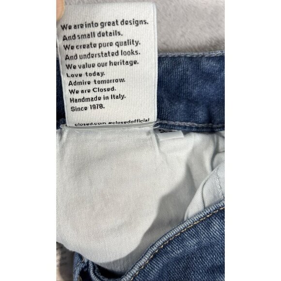 Closed Organic Cotton Jeans Made In Italy Distressed Ankle Denim Women's Sz 24 - Picture 10 of 11